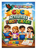 CVC Short Vowels Activities | First Grade Phonics Worksheets | Printable Reading Practice