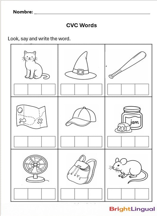 CVC Short Vowels Activities | First Grade Phonics Worksheets | Printable Reading Practice