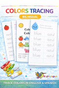 Pre-K Colors Tracing Worksheets – Bilingual (English & Spanish)