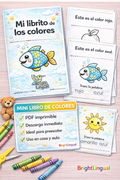 Mini Libro de Colores para Preescolar | Librito Imprimible en Español | Trazar y Colorear