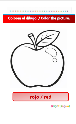 Pre-K Color by Word Worksheets | Bilingual English & Spanish | BrightLingual