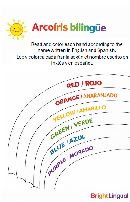 PreK Color Activity Pack – Bilingual (English & Spanish) | Printable Worksheets