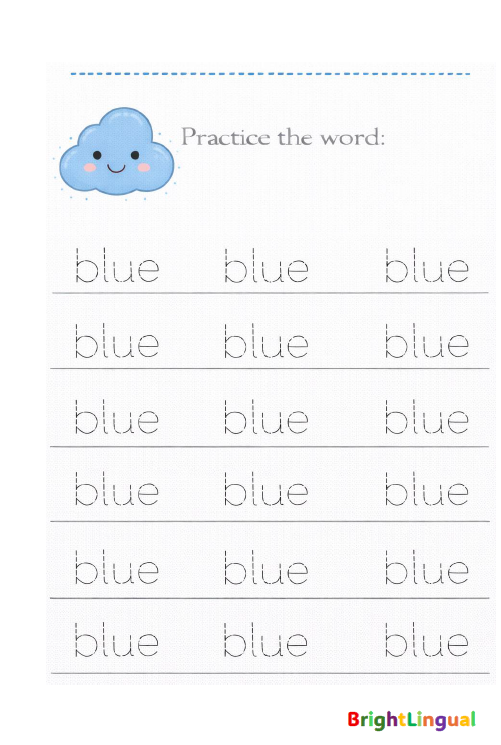 Pre-K Color Tracing Worksheets – English | Fine Motor Practice