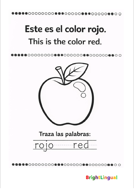 Pre-K Colors Mini Book – Bilingual | Printable Color Mini Book