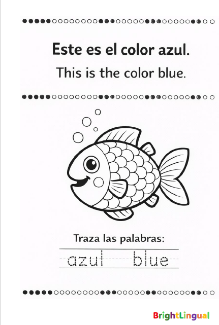 Pre-K Colors Mini Book – Bilingual | Printable Color Mini Book