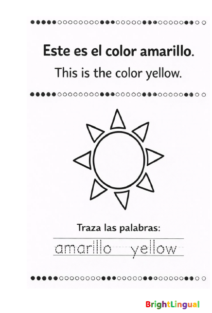 Pre-K Colors Mini Book – Bilingual | Printable Color Mini Book