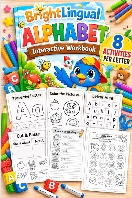 Alphabet Interactive Workbook | Phonics Activities for Kids