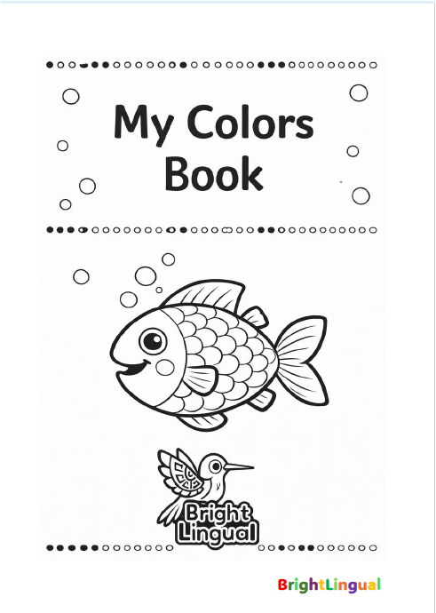 Pre-K Color Coloring & Tracing Book | English | Printable Workbook