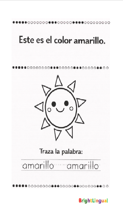 Mini Libro de Colores para Preescolar | Librito Imprimible en Español | Trazar y Colorear