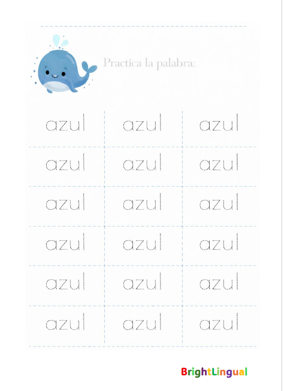 Trazos de Colores en Español para Preescolar | Aprende a Trazar y Escribir los Colores