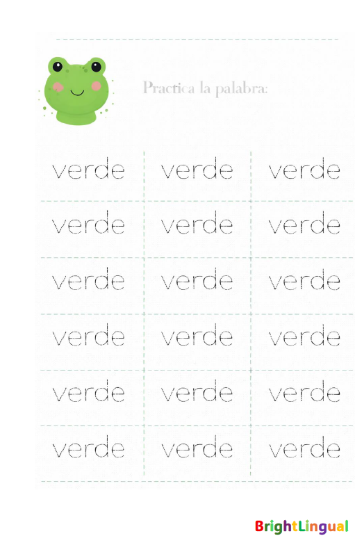 Trazos de Colores en Español para Preescolar | Aprende a Trazar y Escribir los Colores